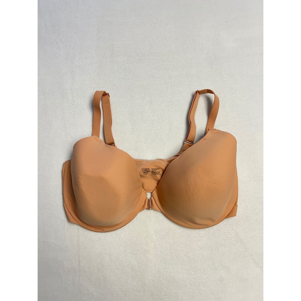 Soma Bodify Perfect Coverage Bra 38DDD Nude Front Close Underwire T-shirt‎ Bra